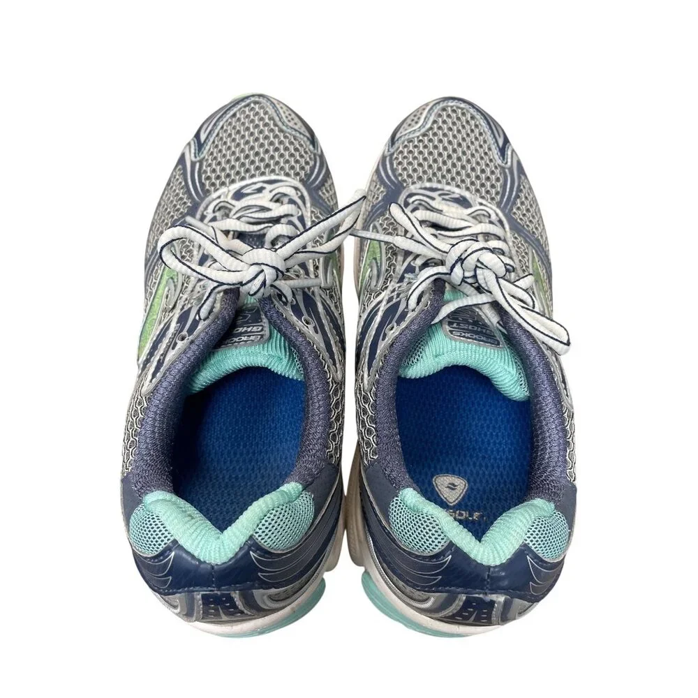 Brooks Ghost 5 Womans green purple running walk sneakers sz 8.5D SKU 9612 - Picture 14 of 16